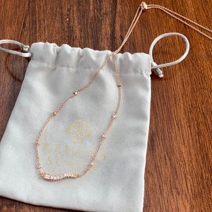 NEW Kendra Scott Kim Pendant Necklace Caterpillar Gold Layering Necklace NWOT